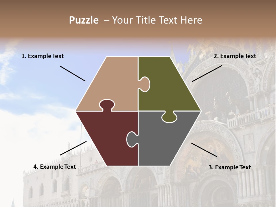 View Of Saint Mark Cathedral In Venice, Italy PowerPoint Template