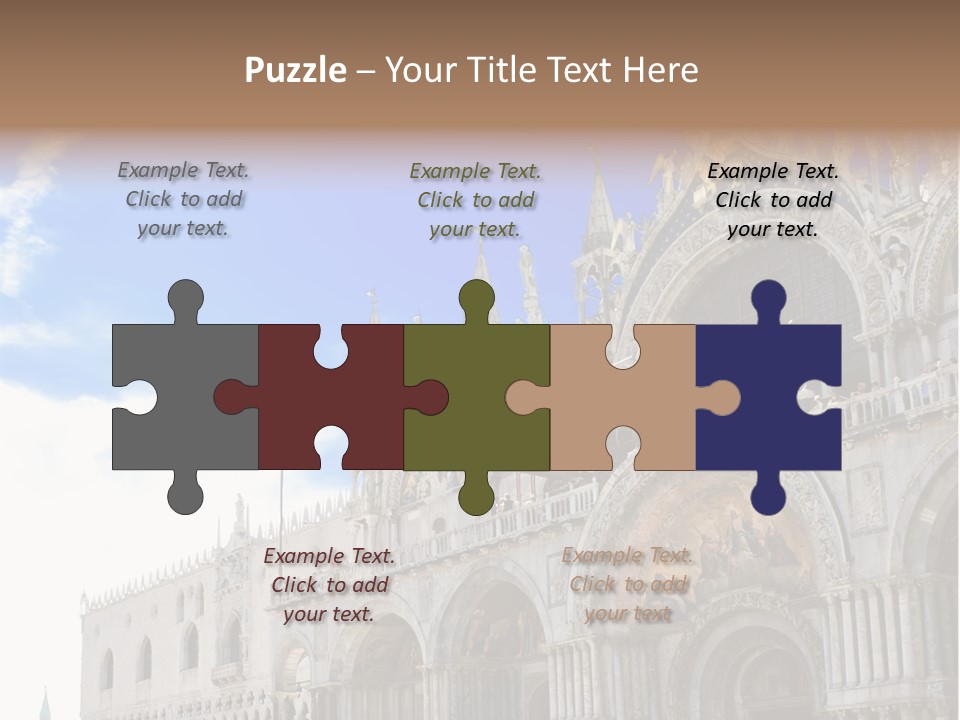 View Of Saint Mark Cathedral In Venice, Italy PowerPoint Template