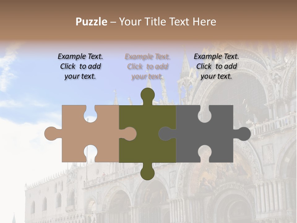 View Of Saint Mark Cathedral In Venice, Italy PowerPoint Template