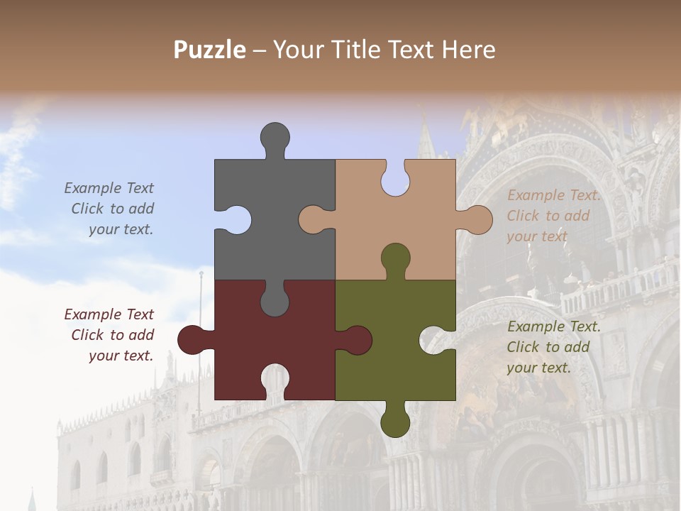 View Of Saint Mark Cathedral In Venice, Italy PowerPoint Template