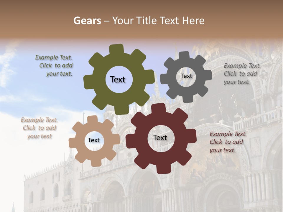 View Of Saint Mark Cathedral In Venice, Italy PowerPoint Template