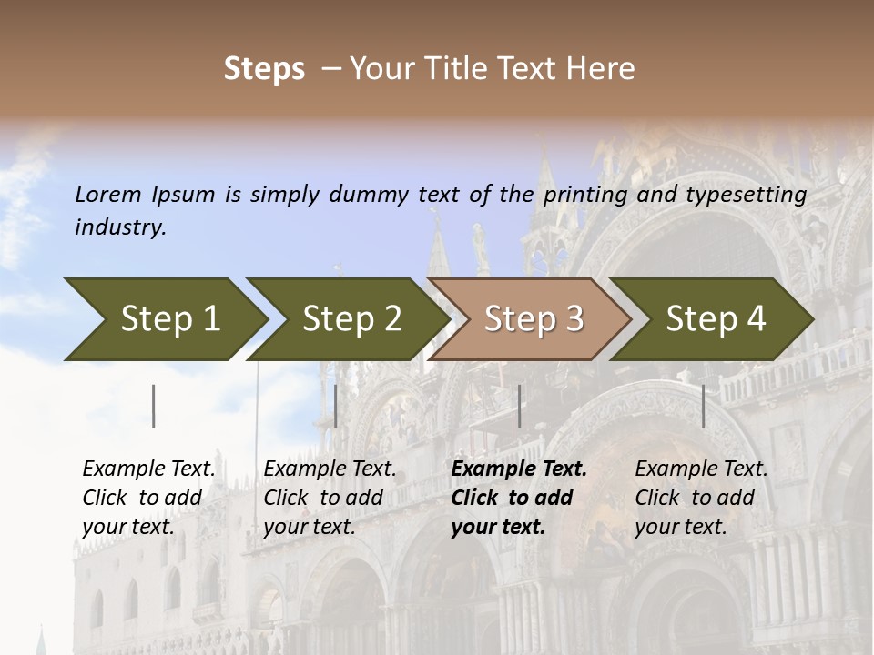 View Of Saint Mark Cathedral In Venice, Italy PowerPoint Template