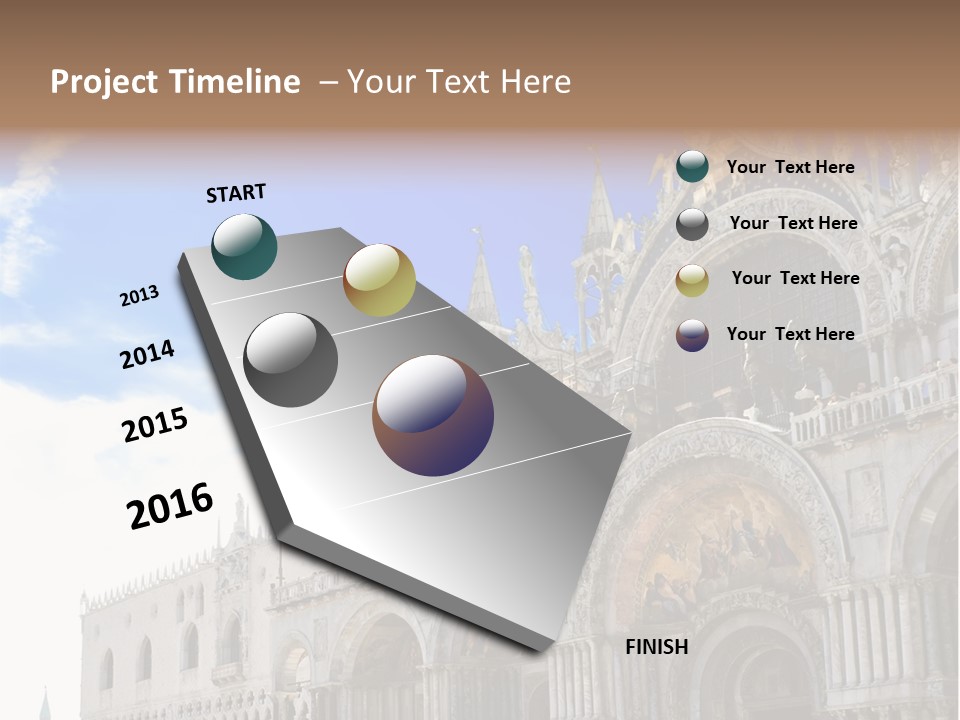 View Of Saint Mark Cathedral In Venice, Italy PowerPoint Template