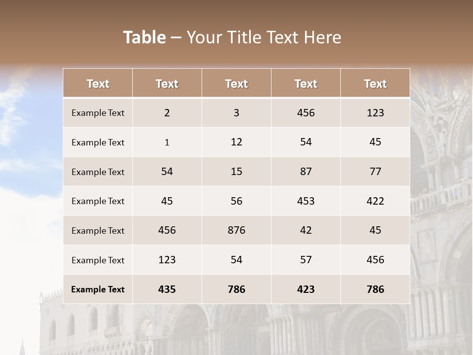 View Of Saint Mark Cathedral In Venice, Italy PowerPoint Template