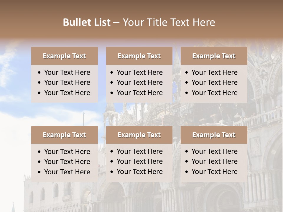 View Of Saint Mark Cathedral In Venice, Italy PowerPoint Template