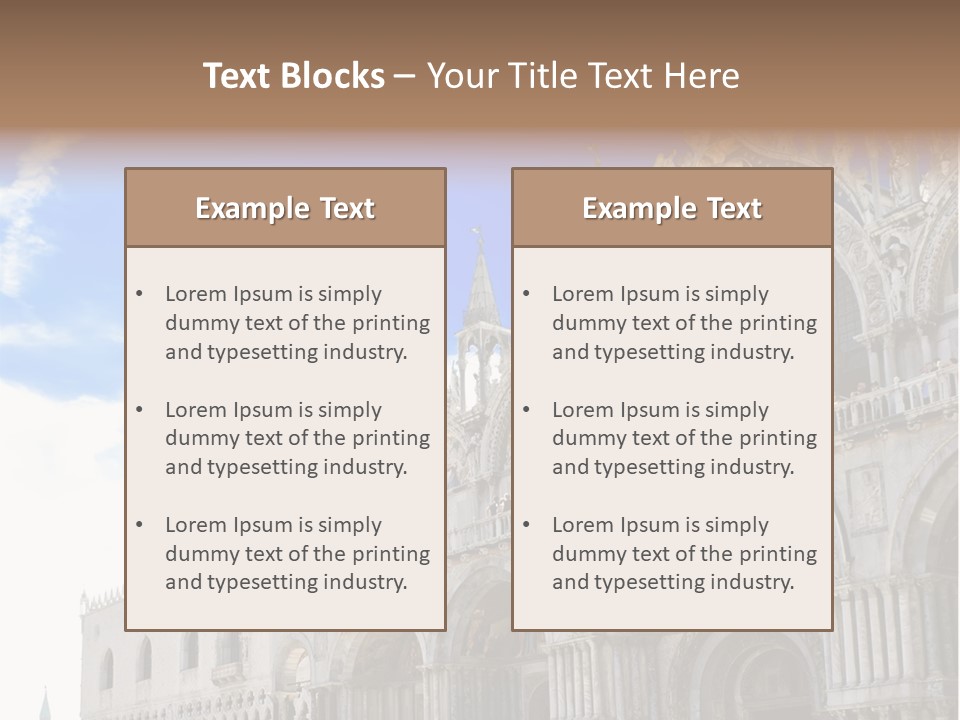 View Of Saint Mark Cathedral In Venice, Italy PowerPoint Template