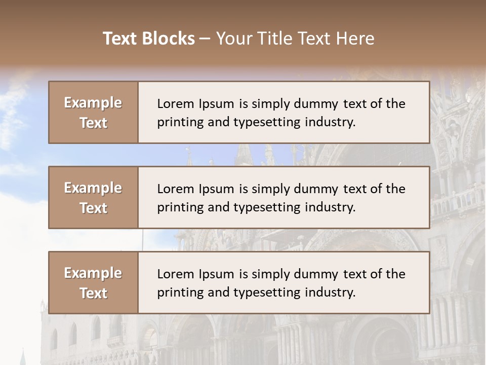 View Of Saint Mark Cathedral In Venice, Italy PowerPoint Template