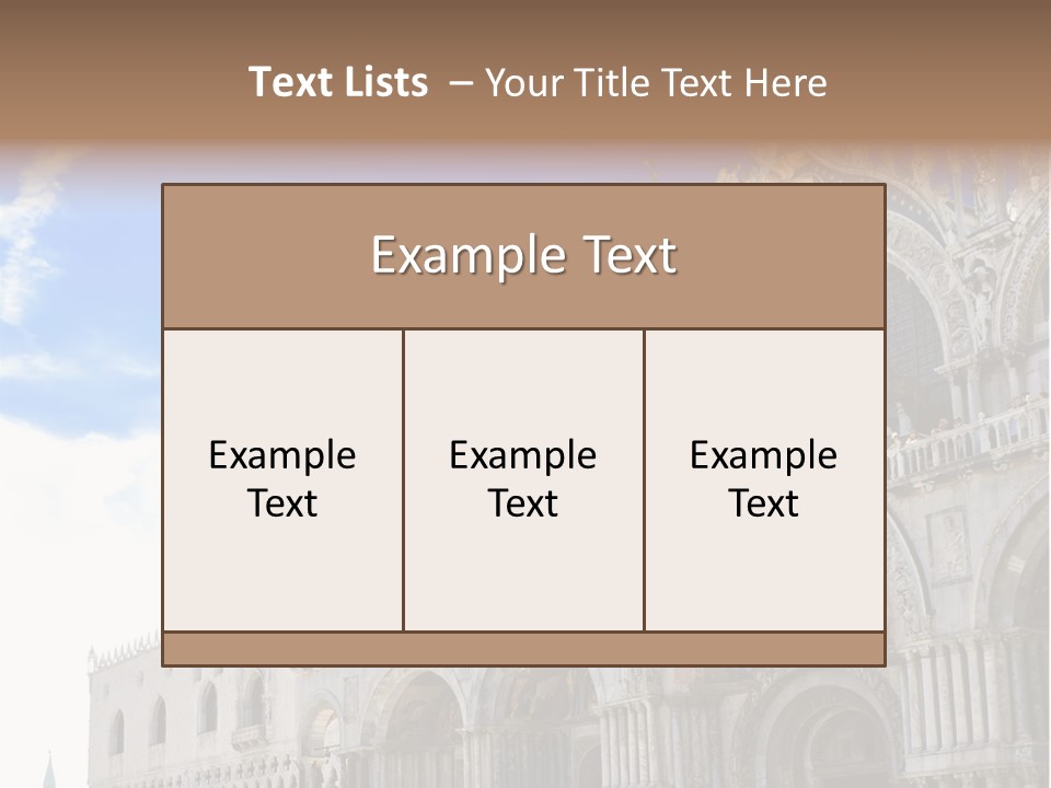 View Of Saint Mark Cathedral In Venice, Italy PowerPoint Template