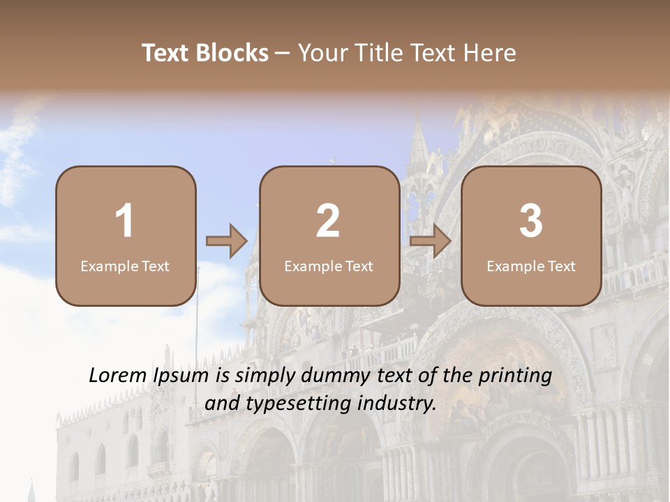 View Of Saint Mark Cathedral In Venice, Italy PowerPoint Template