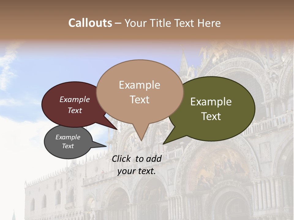 View Of Saint Mark Cathedral In Venice, Italy PowerPoint Template