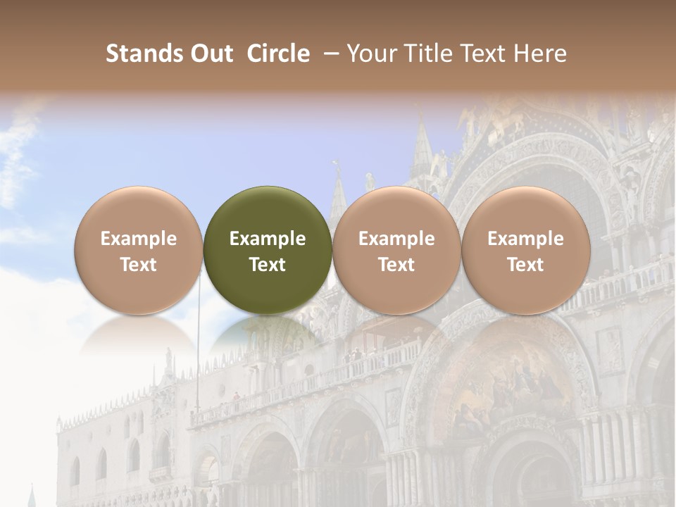 View Of Saint Mark Cathedral In Venice, Italy PowerPoint Template