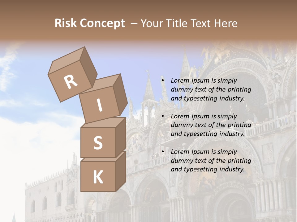 View Of Saint Mark Cathedral In Venice, Italy PowerPoint Template