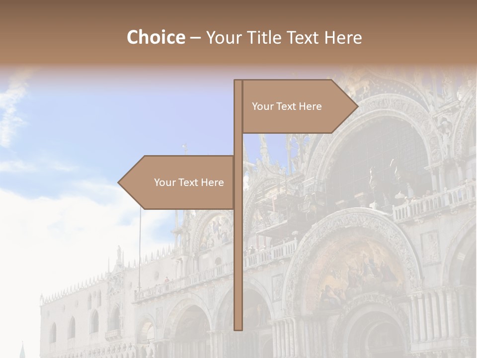 View Of Saint Mark Cathedral In Venice, Italy PowerPoint Template