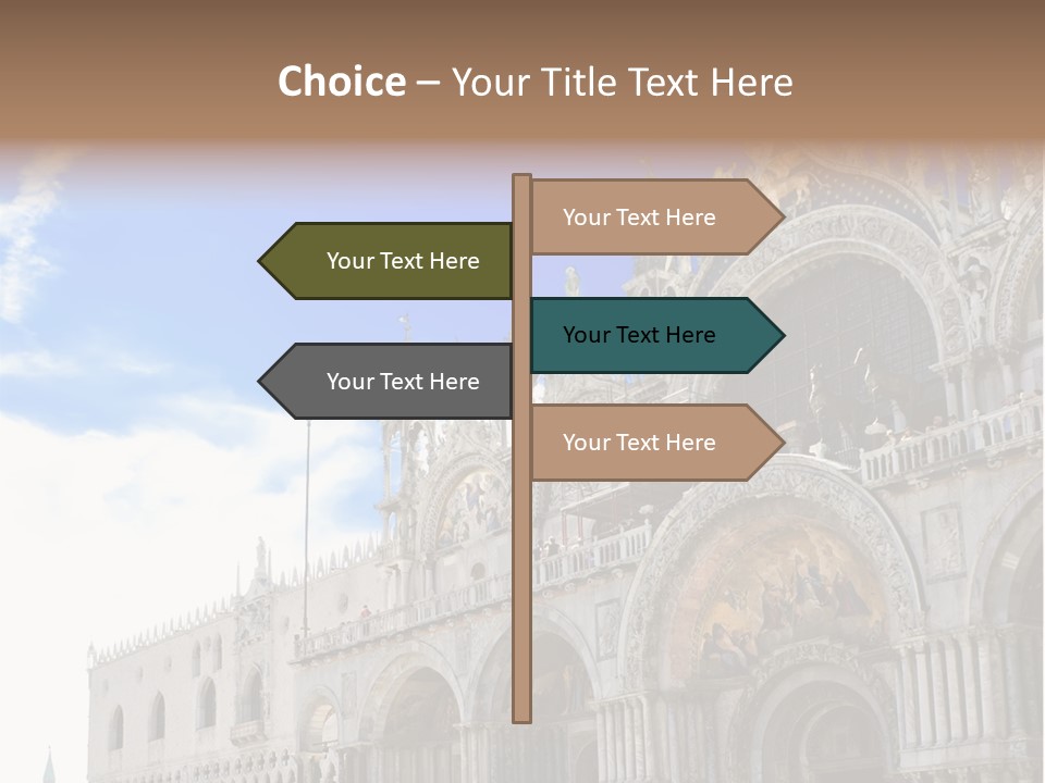 View Of Saint Mark Cathedral In Venice, Italy PowerPoint Template