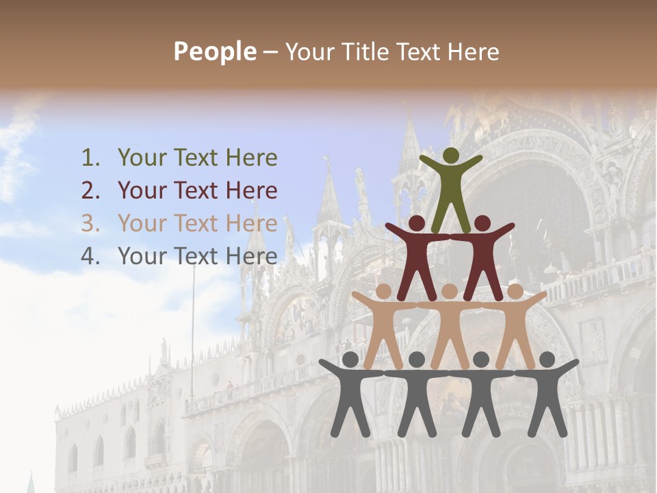 View Of Saint Mark Cathedral In Venice, Italy PowerPoint Template