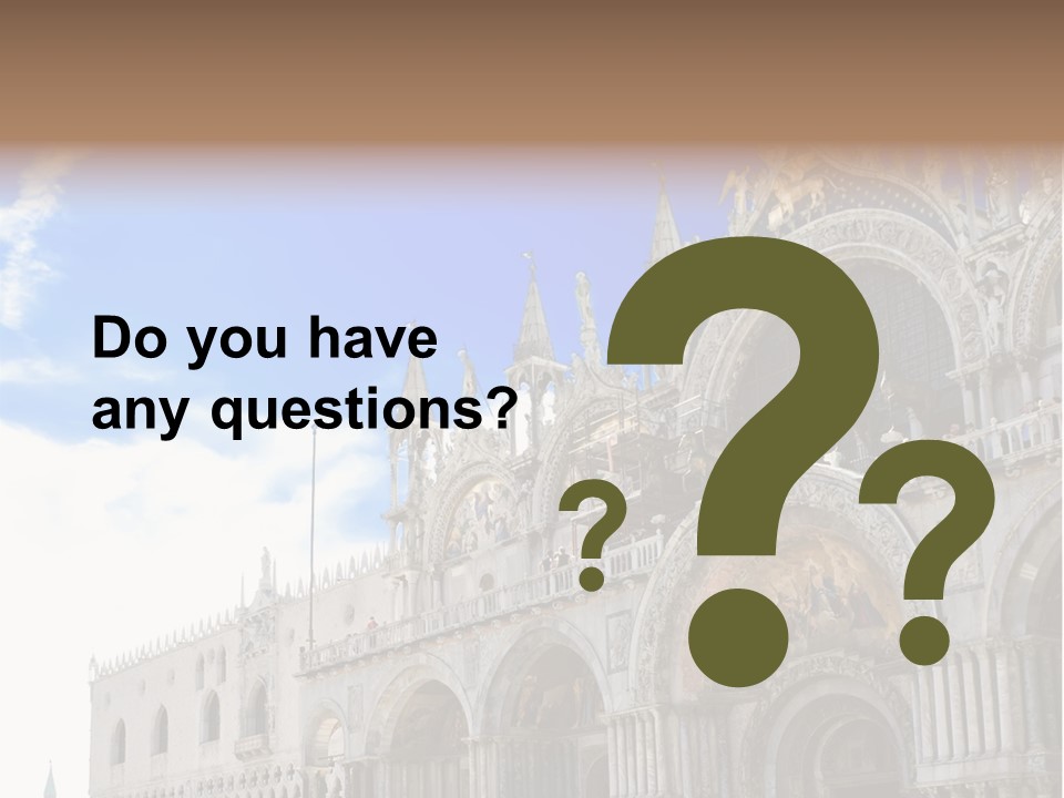 View Of Saint Mark Cathedral In Venice, Italy PowerPoint Template