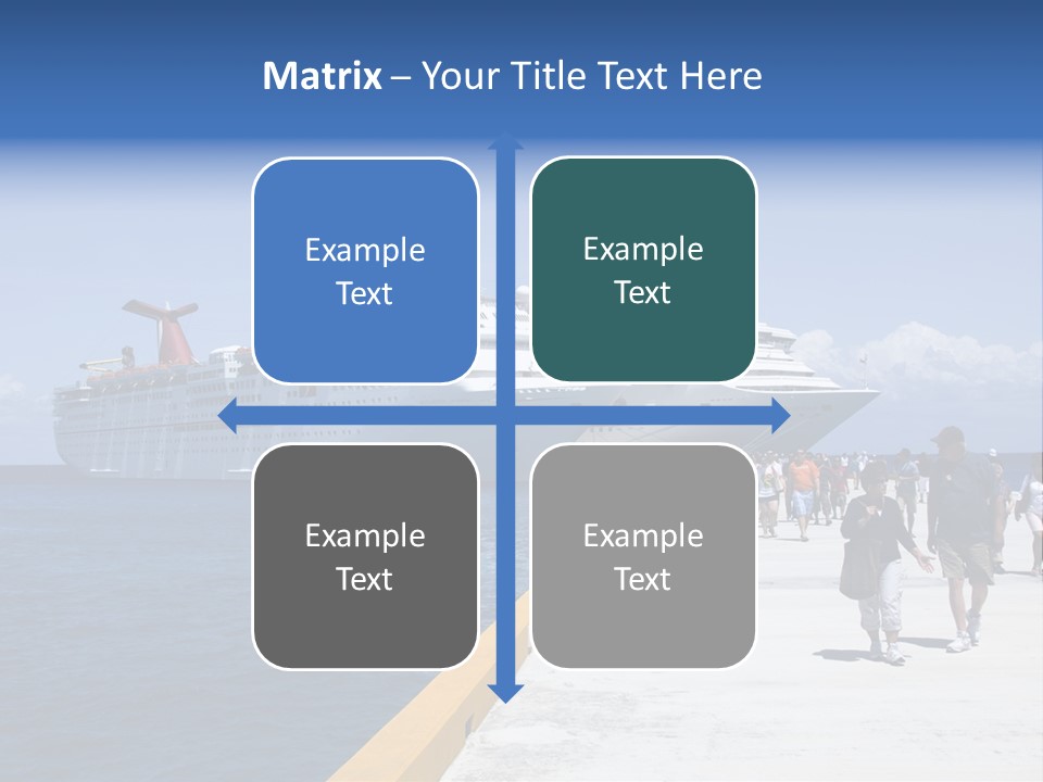 Cozumel, Mexico - March 23 : Carnival Cruise Line Ships Dock At The Harbor March 23, 2009 In Cozumel, Mexico. PowerPoint Template