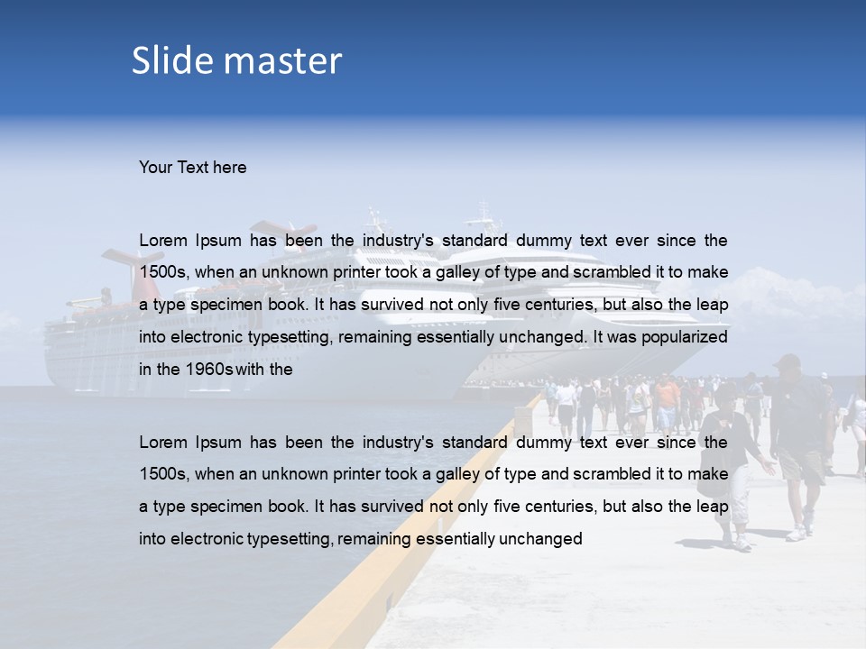 Cozumel, Mexico - March 23 : Carnival Cruise Line Ships Dock At The Harbor March 23, 2009 In Cozumel, Mexico. PowerPoint Template