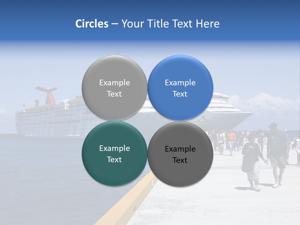 Cozumel, Mexico - March 23 : Carnival Cruise Line Ships Dock At The Harbor March 23, 2009 In Cozumel, Mexico. PowerPoint Template