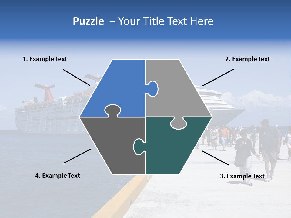 Cozumel, Mexico - March 23 : Carnival Cruise Line Ships Dock At The Harbor March 23, 2009 In Cozumel, Mexico. PowerPoint Template