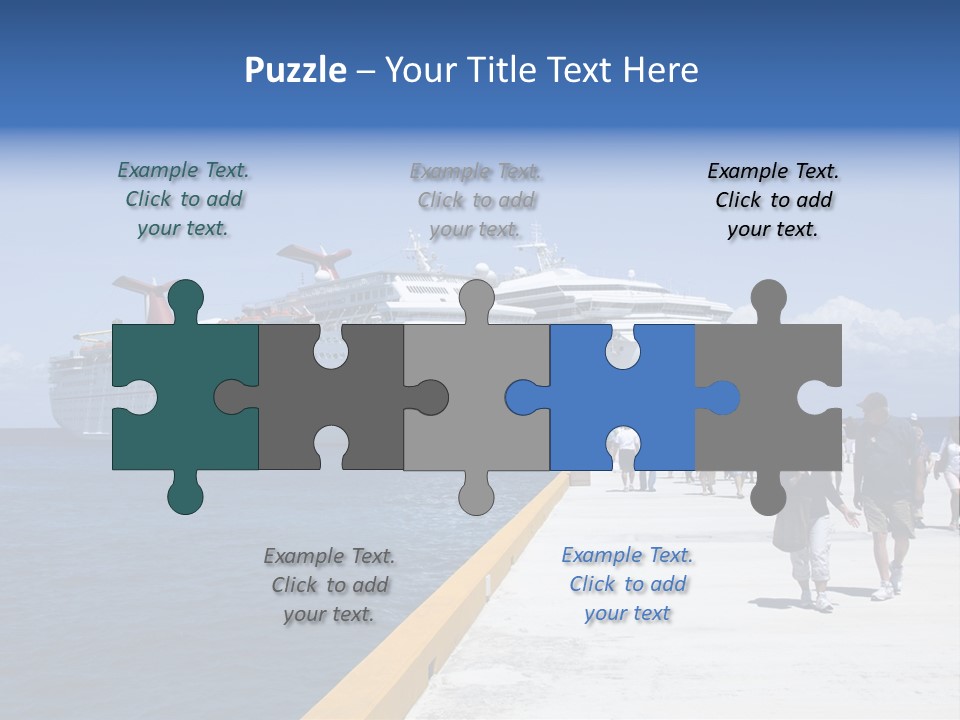 Cozumel, Mexico - March 23 : Carnival Cruise Line Ships Dock At The Harbor March 23, 2009 In Cozumel, Mexico. PowerPoint Template