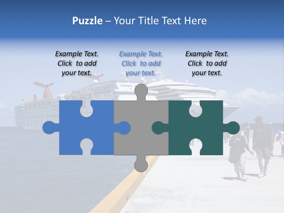 Cozumel, Mexico - March 23 : Carnival Cruise Line Ships Dock At The Harbor March 23, 2009 In Cozumel, Mexico. PowerPoint Template