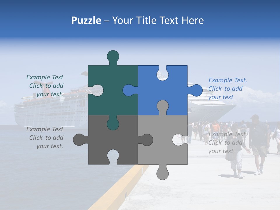 Cozumel, Mexico - March 23 : Carnival Cruise Line Ships Dock At The Harbor March 23, 2009 In Cozumel, Mexico. PowerPoint Template