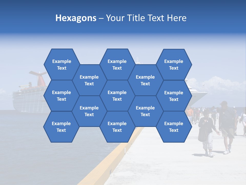 Cozumel, Mexico - March 23 : Carnival Cruise Line Ships Dock At The Harbor March 23, 2009 In Cozumel, Mexico. PowerPoint Template