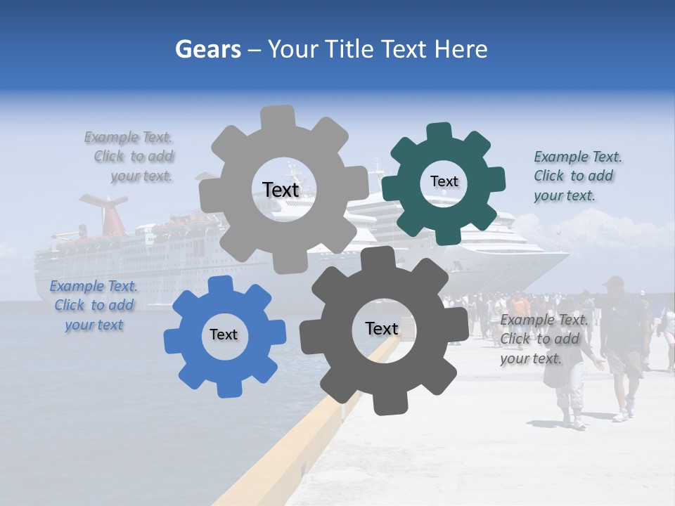 Cozumel, Mexico - March 23 : Carnival Cruise Line Ships Dock At The Harbor March 23, 2009 In Cozumel, Mexico. PowerPoint Template