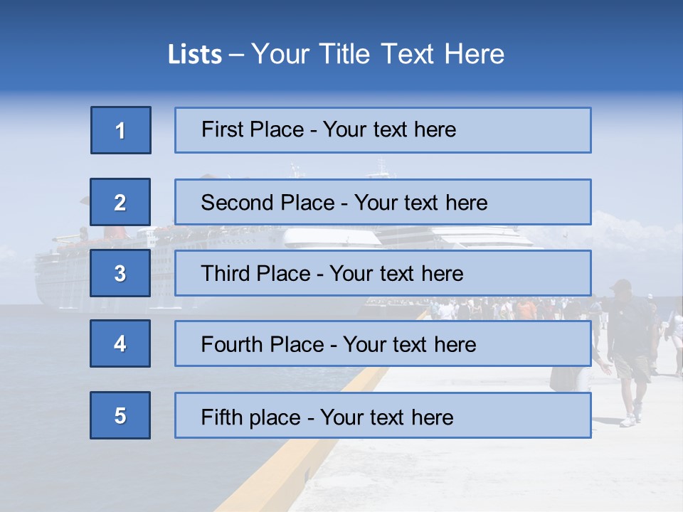 Cozumel, Mexico - March 23 : Carnival Cruise Line Ships Dock At The Harbor March 23, 2009 In Cozumel, Mexico. PowerPoint Template