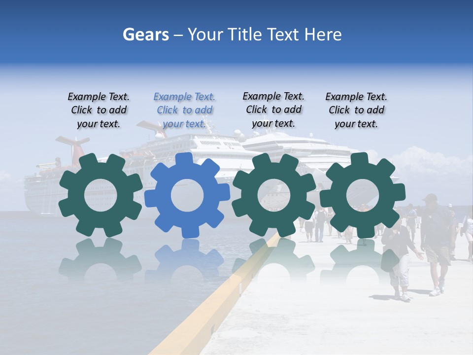 Cozumel, Mexico - March 23 : Carnival Cruise Line Ships Dock At The Harbor March 23, 2009 In Cozumel, Mexico. PowerPoint Template