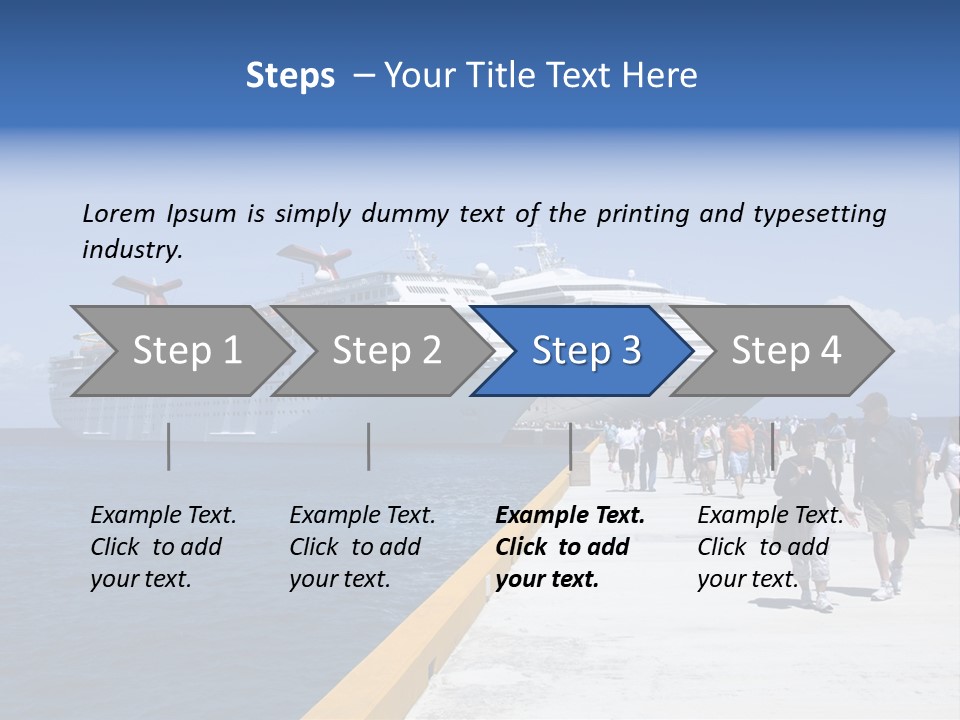 Cozumel, Mexico - March 23 : Carnival Cruise Line Ships Dock At The Harbor March 23, 2009 In Cozumel, Mexico. PowerPoint Template