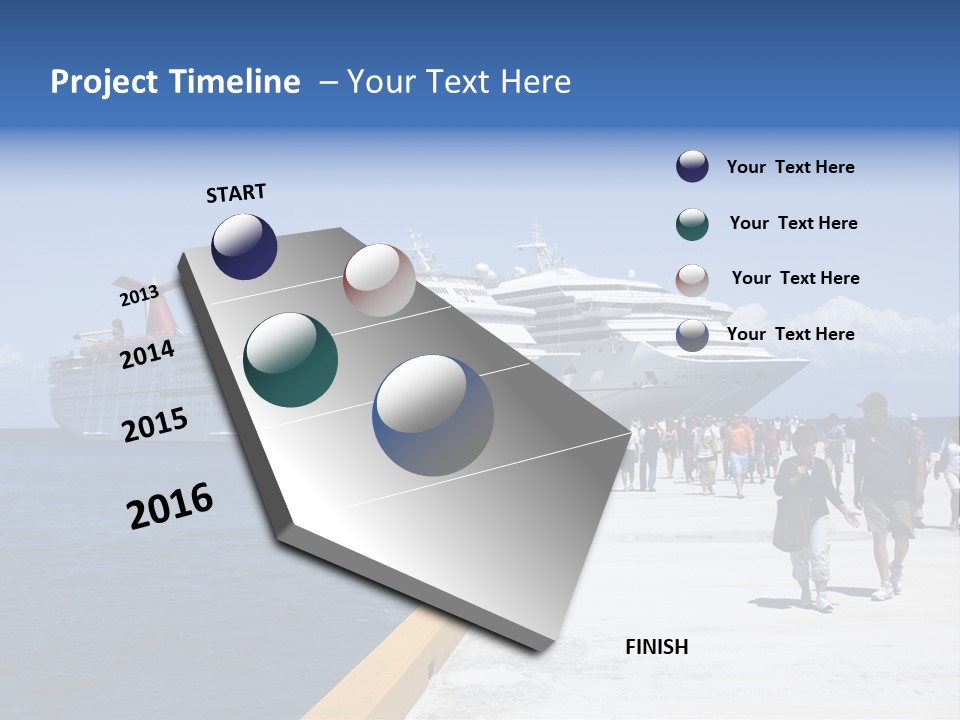 Cozumel, Mexico - March 23 : Carnival Cruise Line Ships Dock At The Harbor March 23, 2009 In Cozumel, Mexico. PowerPoint Template