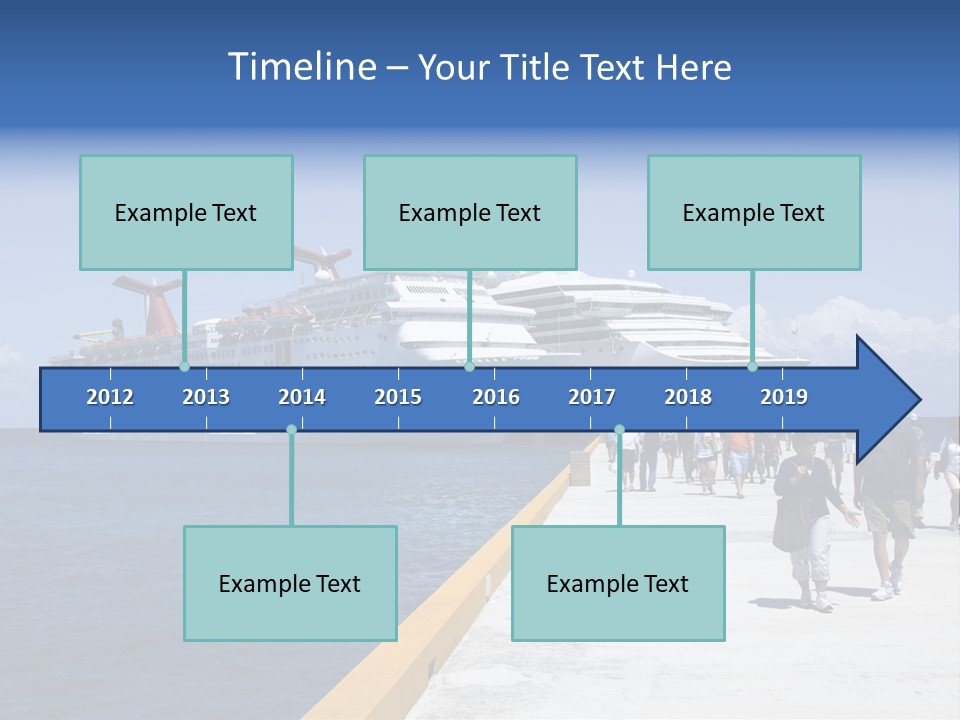 Cozumel, Mexico - March 23 : Carnival Cruise Line Ships Dock At The Harbor March 23, 2009 In Cozumel, Mexico. PowerPoint Template