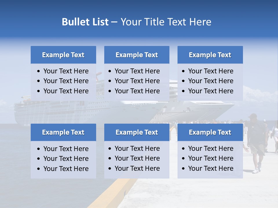 Cozumel, Mexico - March 23 : Carnival Cruise Line Ships Dock At The Harbor March 23, 2009 In Cozumel, Mexico. PowerPoint Template