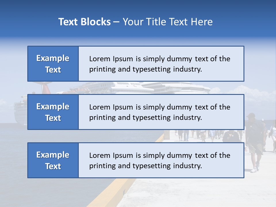 Cozumel, Mexico - March 23 : Carnival Cruise Line Ships Dock At The Harbor March 23, 2009 In Cozumel, Mexico. PowerPoint Template
