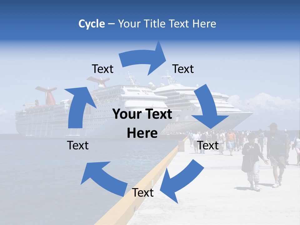 Cozumel, Mexico - March 23 : Carnival Cruise Line Ships Dock At The Harbor March 23, 2009 In Cozumel, Mexico. PowerPoint Template