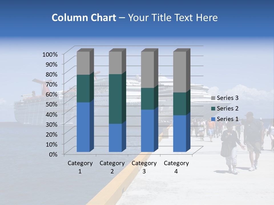 Cozumel, Mexico - March 23 : Carnival Cruise Line Ships Dock At The Harbor March 23, 2009 In Cozumel, Mexico. PowerPoint Template