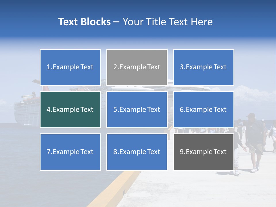 Cozumel, Mexico - March 23 : Carnival Cruise Line Ships Dock At The Harbor March 23, 2009 In Cozumel, Mexico. PowerPoint Template