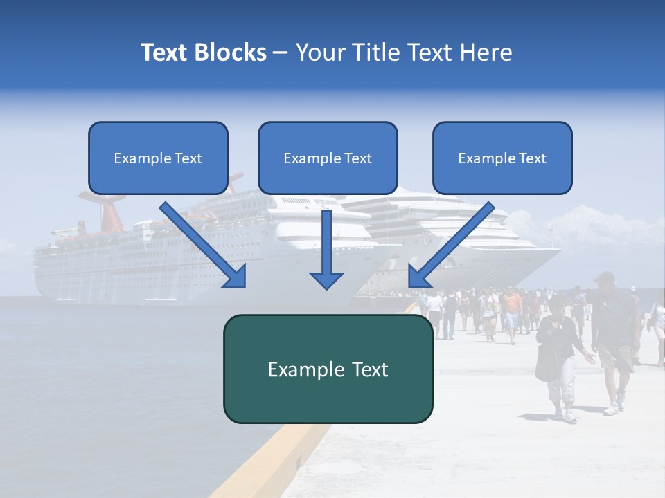 Cozumel, Mexico - March 23 : Carnival Cruise Line Ships Dock At The Harbor March 23, 2009 In Cozumel, Mexico. PowerPoint Template