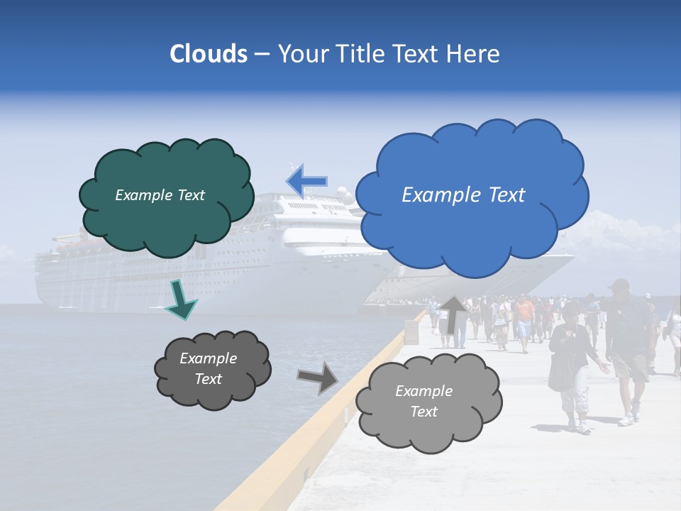 Cozumel, Mexico - March 23 : Carnival Cruise Line Ships Dock At The Harbor March 23, 2009 In Cozumel, Mexico. PowerPoint Template