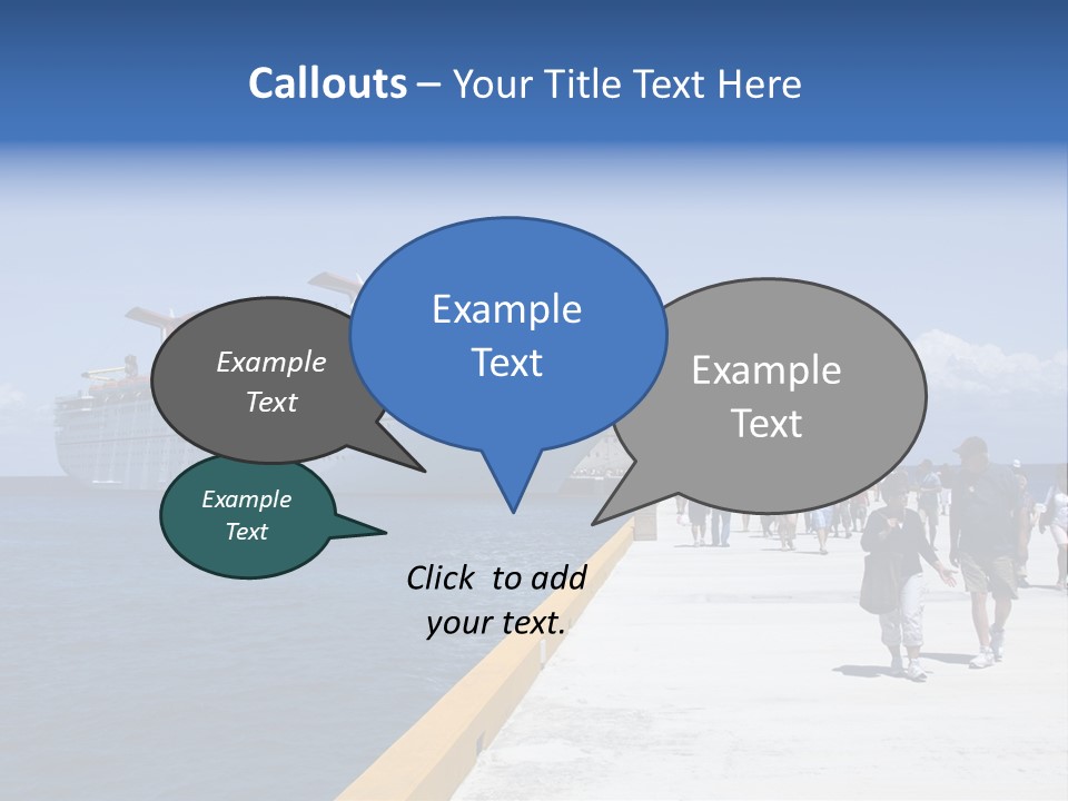 Cozumel, Mexico - March 23 : Carnival Cruise Line Ships Dock At The Harbor March 23, 2009 In Cozumel, Mexico. PowerPoint Template
