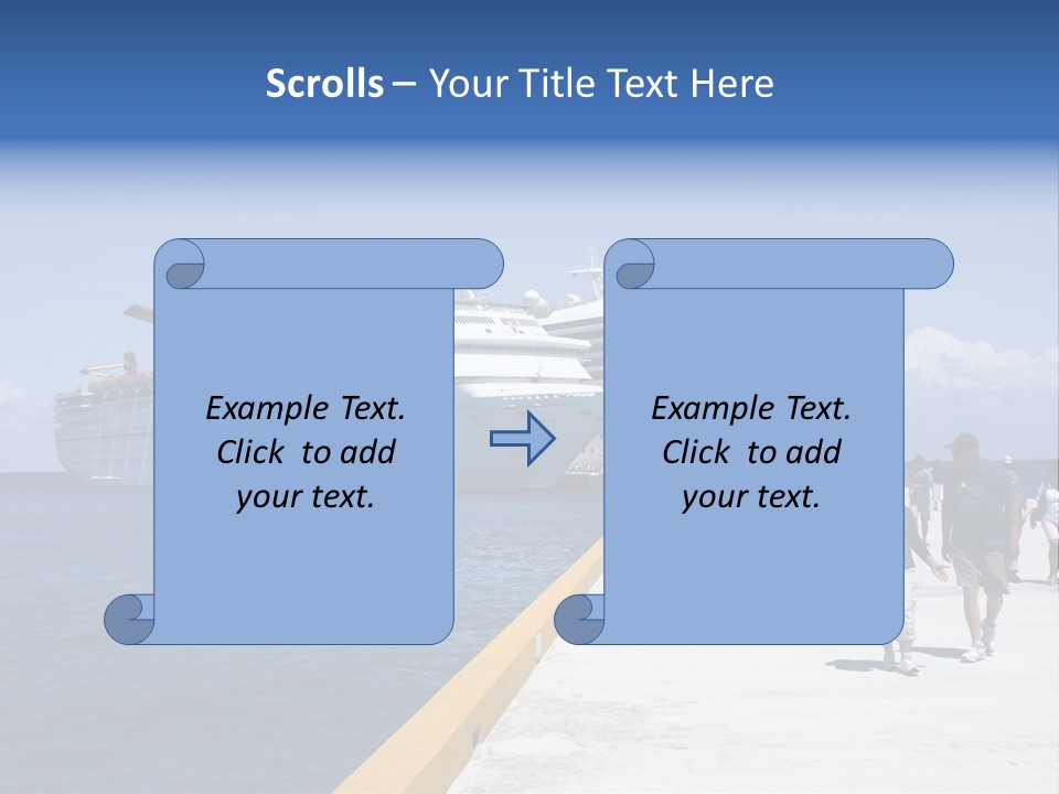 Cozumel, Mexico - March 23 : Carnival Cruise Line Ships Dock At The Harbor March 23, 2009 In Cozumel, Mexico. PowerPoint Template