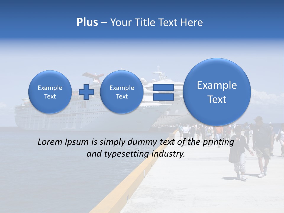 Cozumel, Mexico - March 23 : Carnival Cruise Line Ships Dock At The Harbor March 23, 2009 In Cozumel, Mexico. PowerPoint Template