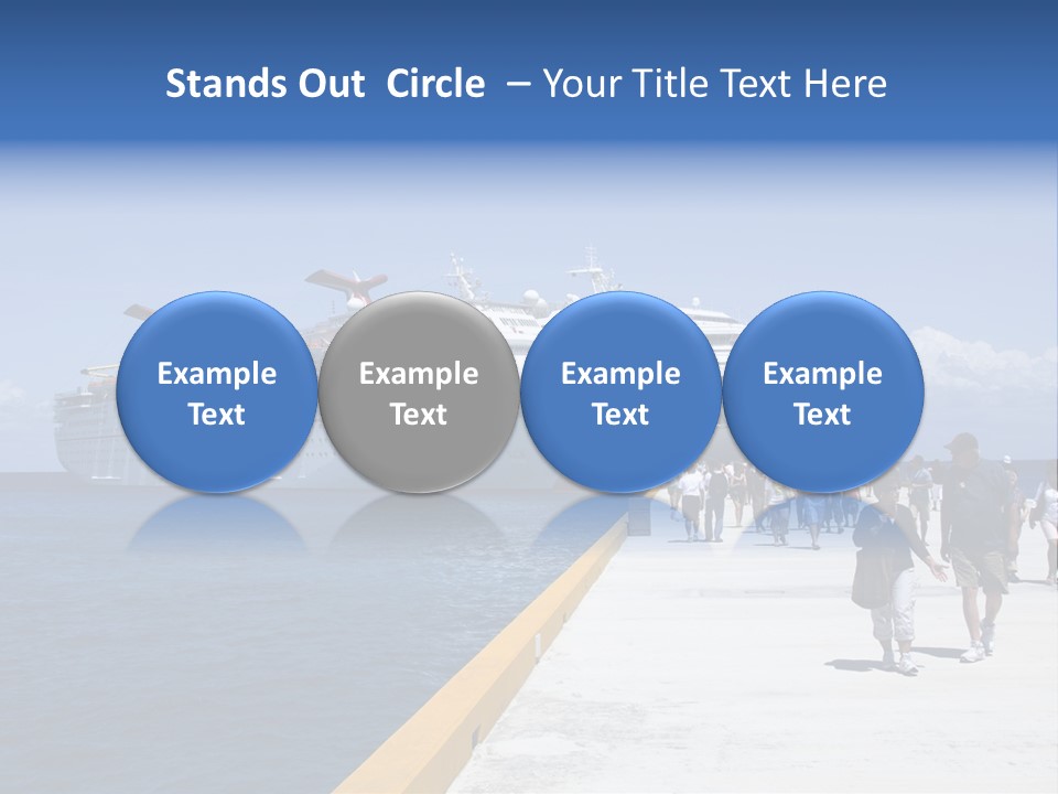 Cozumel, Mexico - March 23 : Carnival Cruise Line Ships Dock At The Harbor March 23, 2009 In Cozumel, Mexico. PowerPoint Template