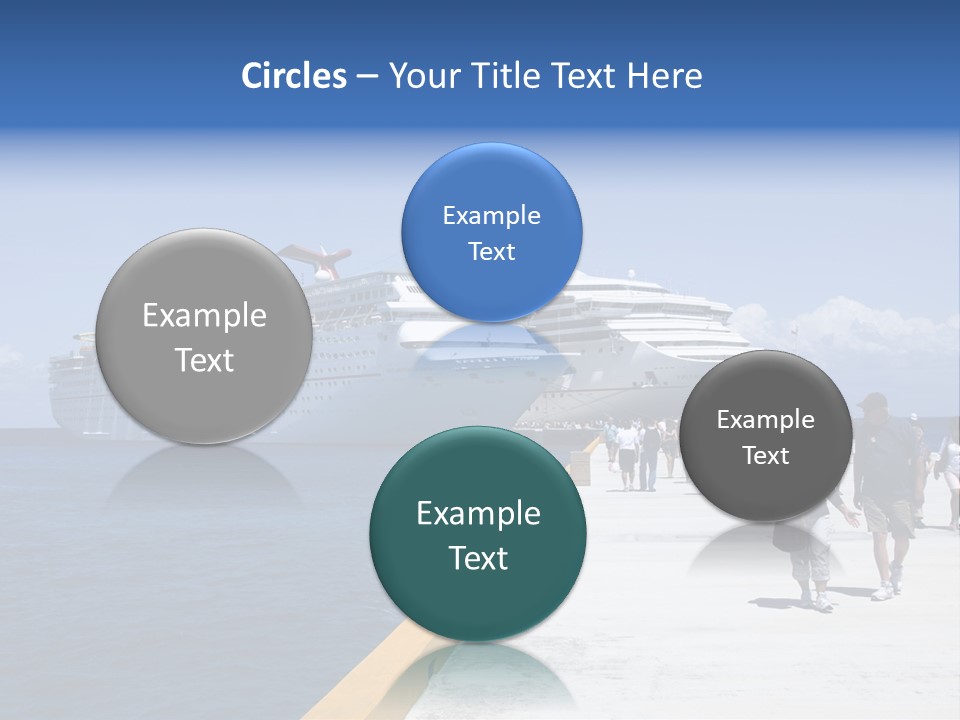 Cozumel, Mexico - March 23 : Carnival Cruise Line Ships Dock At The Harbor March 23, 2009 In Cozumel, Mexico. PowerPoint Template