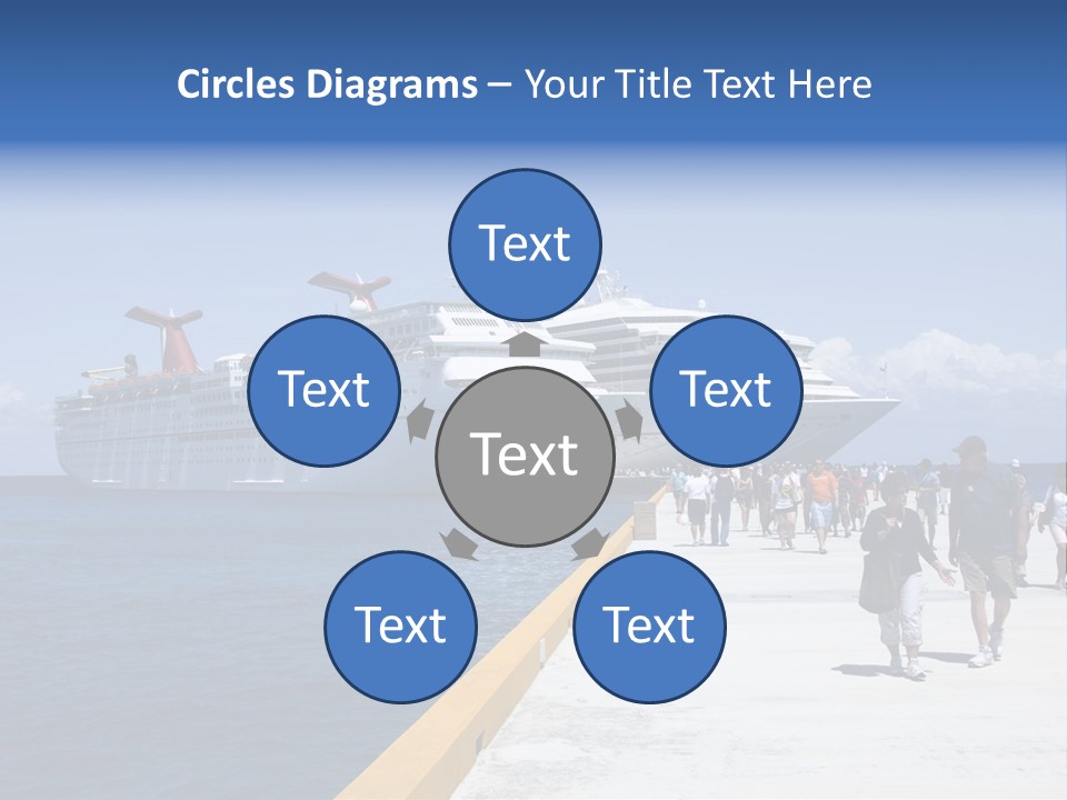 Cozumel, Mexico - March 23 : Carnival Cruise Line Ships Dock At The Harbor March 23, 2009 In Cozumel, Mexico. PowerPoint Template