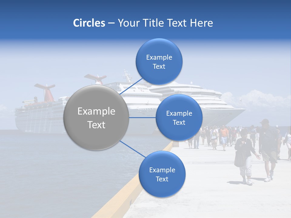 Cozumel, Mexico - March 23 : Carnival Cruise Line Ships Dock At The Harbor March 23, 2009 In Cozumel, Mexico. PowerPoint Template