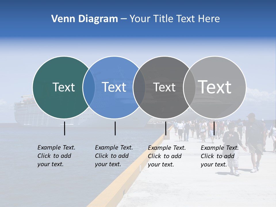 Cozumel, Mexico - March 23 : Carnival Cruise Line Ships Dock At The Harbor March 23, 2009 In Cozumel, Mexico. PowerPoint Template