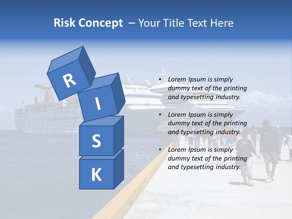 Cozumel, Mexico - March 23 : Carnival Cruise Line Ships Dock At The Harbor March 23, 2009 In Cozumel, Mexico. PowerPoint Template